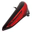 Driver Side, Outer Tail Light, with Bulb, LED, Clear and Red Lens, CAPA CERTIFIED