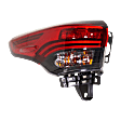 Driver Side, Outer Tail Light, with Bulb, LED, Clear and Red Lens, CAPA CERTIFIED