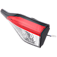 Passenger Side, Inner Tail Light, with Bulb, Halogen, Clear and Red Lens