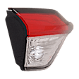 Driver Side, Inner Tail Light, with Bulb, Halogen, Clear and Red Lens, CAPA CERTIFIED