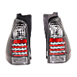 Driver and Passenger Side Tail Light, with Bulb, LED, Clear Lens, Black Interior