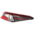 Passenger Side, Outer Tail Light, with Bulb, Halogen, Red Lens
