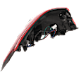 Passenger Side, Outer Tail Light, with Bulb, Halogen, Red Lens