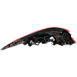 Passenger Side, Outer Tail Light, with Bulb, Halogen, Red Lens