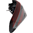 Driver Side, Outer Tail Light, with Bulb, Halogen, Red Lens, CAPA CERTIFIED