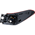Driver Side, Outer Tail Light, with Bulb, Halogen, Clear and Red Lens