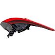 Driver Side, Outer Tail Light, with Bulb, Halogen, Clear and Red Lens