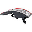 Driver Side, Outer Tail Light, with Bulb, Halogen, Clear and Red Lens