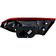 Driver Side, Outer Tail Light, with Bulb, Halogen, Clear and Red Lens, CAPA CERTIFIED