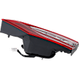 Passenger Side, Inner Tail Light, with Bulb, LED, Clear and Red Lens