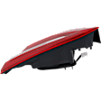 Passenger Side, Inner Tail Light, with Bulb, LED, Clear and Red Lens, CAPA CERTIFIED