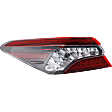 Driver Side, Outer Tail Light, with Bulb, Halogen, Clear and Red Lens