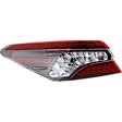 Driver Side, Outer Tail Light, with Bulb, Halogen, Clear and Red Lens, CAPA CERTIFIED