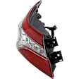 Driver Side, Outer Tail Light, with Bulb, Halogen, Clear and Red Lens, CAPA CERTIFIED