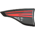 Passenger Side, Inner Tail Light, with Bulb, LED, Clear and Red Lens