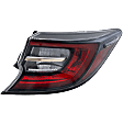 Passenger Side, Outer LED Tail Light, With bulb(s), Clear & Red Lens, Hatchback, CAPA Certified