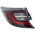 Driver Side, Outer LED Tail Light, With bulb(s), Clear & Red Lens, CAPA Certified