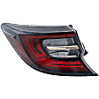 Driver Side, Outer LED Tail Light, With bulb(s), Clear & Red Lens, CAPA Certified