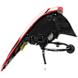 Passenger Side, Outer Tail Light, with Bulb, LED, Mounts On Body, CAPA CERTIFIED