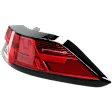 Passenger Side, Outer Tail Light, with Bulb, LED, Mounts On Body