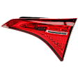 Passenger Side, Inner Tail Light, with Bulb, LED, Clear Lens