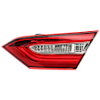 Passenger Side, Inner Tail Light, with Bulb, Halogen, Clear and Red Lens, CAPA CERTIFIED