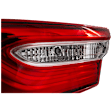 Passenger Side, Inner Tail Light, with Bulb, Halogen, Clear and Red Lens, CAPA CERTIFIED