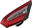 Passenger Side, Inner Tail Light, without Bulb, Halogen, Clear and Red Lens, LE Model, CAPA Certified