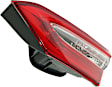 Passenger Side, Inner Tail Light, with Bulb, Halogen, Clear and Red Lens, CAPA CERTIFIED