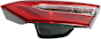 Passenger Side, Inner Tail Light, with Bulb, Halogen, Clear and Red Lens, CAPA CERTIFIED