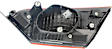 Driver Side, Inner Halogen Tail Light, With bulb(s), Clear and Red Lens