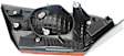 Passenger Side, Inner Tail Light, without Bulb, Halogen, Clear and Red Lens, SE Model