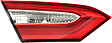 Driver Side, Inner Tail Light, Without Bulb, Halogen, Clear and Red Lens, SE Model