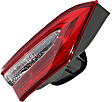 Driver Side, Inner Tail Light, Without Bulb, Halogen, Clear and Red Lens, SE Model, CAPA Certified