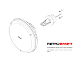 LFRB115 LED Headlight, With bulb(s), Yellow Lens