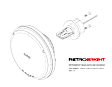 LFRB145 LED Headlight, With bulb(s), Clear Lens