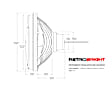 LFRB145 LED Headlight, With bulb(s), Clear Lens