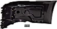 Front, Passenger Side Bumper End, Painted Black, Base Model
