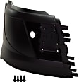 Front, Passenger Side Bumper End, Painted Black, Base Model