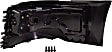 Front, Passenger Side Bumper End, Painted Black, Base Model