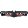 2015-2017 Volkswagen GTI - Grille, Painted Black Shell with Primed Insert, For Models with Xenon Lamps