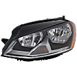 2015-2017 Volkswagen Golf Sportwagen - Driver Side Headlight, with Bulb, Halogen, Clear Lens
