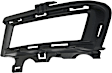 Front, Driver Side Fog Light Trim, Textured Black, without Chrome Molding