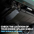 Front Engine Splash Shield, 4 Cyl., 2.0L Engine