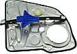 2004 Volkswagen Jetta - Rear, Driver Side Power Window Regulator, Without Motor