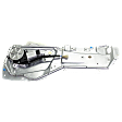 Rear, Passenger Side Power Window Regulator, With Motor