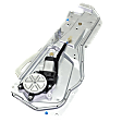 Rear, Passenger Side Power Window Regulator, With Motor