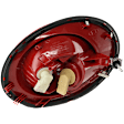Passenger Side Tail Light, with Bulb, Halogen, Clear and Red Lens
