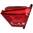 Passenger Side, Inner Tail Light, with Bulb, Halogen, Red Lens