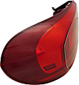 Driver Side, Outer Tail Light, With bulb(s), Halogen, Red Lens, CAPA CERTIFIED